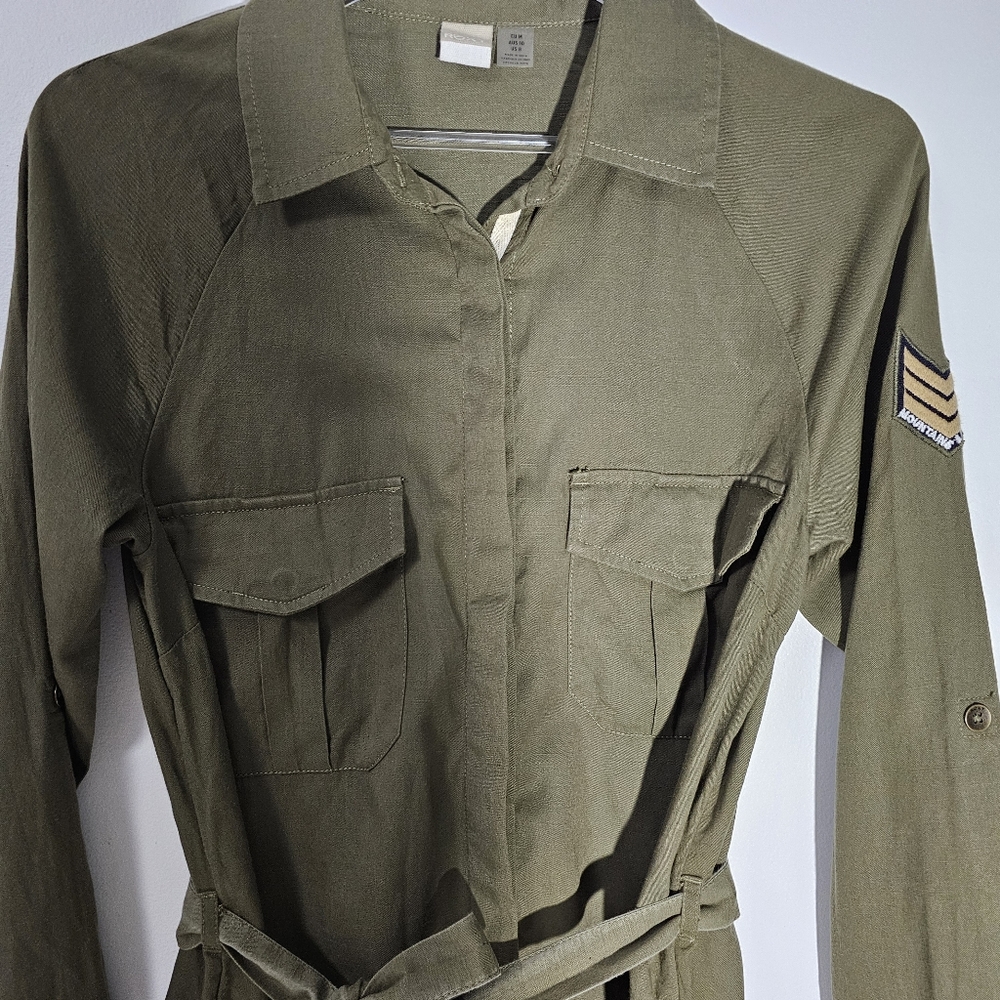 ♥︎ ROXY ♥︎ KHAKI SPHERE Longsleeve Shirt Dress Burnt Olive Mountain & Wa… - Picture 12 of 14